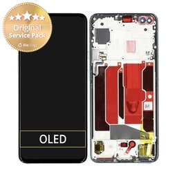 OnePlus Nord - LCD Display + Touchscreen Front Glas + Rahmen (Blue Marble) - 2011100197 Genuine Service Pack