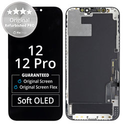 Apple iPhone 12, 12 Pro - LCD Display + Touchscreen Front Glas + Rahmen Original Refurbished PRO