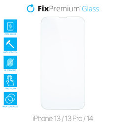 FixPremium Glass - Gehärtetes Glas für iPhone 13, 13 Pro und 14