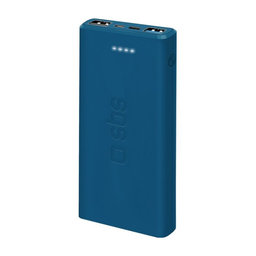 SBS - PowerBank 10 000 mAh, 2x USB 2,1A, blau