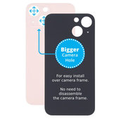 Apple iPhone 13 Mini - Backcover Glas Vergrössertes Ringloch für die Kamera (Pink)