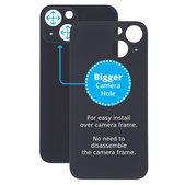 Apple iPhone 13 Mini - Backcover Glas Vergrössertes Ringloch für die Kamera (Midnight)
