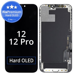 Apple iPhone 12, 12 Pro - LCD Display + Touchscreen Front Glas + Rahmen Hard OLED FixPremium