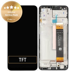 Samsung Galaxy M23 5G M236B - LCD Display + Touchscreen Front Glas + Rahmen (Black) - GH82-28487A, GH82-28488A, GH82-28492A Genuine Service Pack