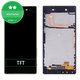 Sony Xperia Z5 E6653 - LCD Display + Touchscreen Front Glas + Rahmen (Black) TFT