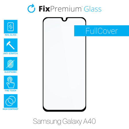 FixPremium FullCover Glass - Gehärtetes Glas für Samsung Galaxy A40