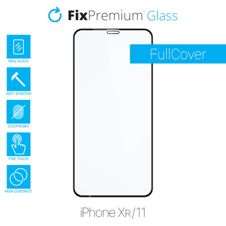 FixPremium FullCover Glass - Gehärtetes Glas für iPhone XR und 11