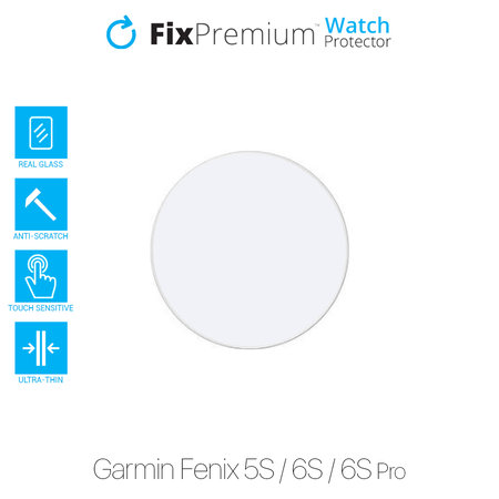 FixPremium Watch Protector - Gehärtetes Glas für Garmin Fenix 5S, 6S und 6S Pro