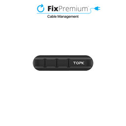 TOPK - Kabelorganisator - Halterung für 3 Kabel, schwarz
