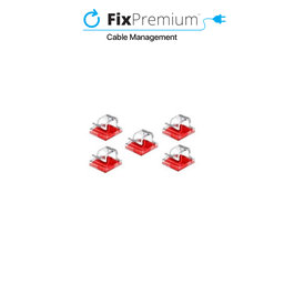 FixPremium - Kabelorganisator - Clip - 5er Set, transparent