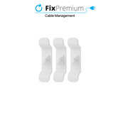 FixPremium - Kabelorganisator - Clip - 3er-Set, transparent