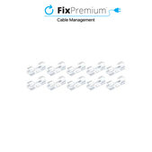 FixPremium - Kabelorganisator - Clip - 10er Set, transparent