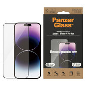 Schutzglas UWF AB mit Applikator für iPhone 14 Pro Max, Schwarz, PanzerGlass