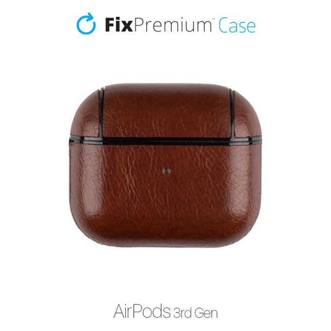 FixPremium - Etui aus Kunstleder für AirPods 3, braun