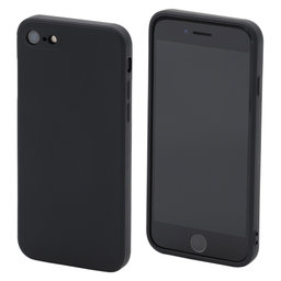 FixPremium - Silikonhülle für iPhone 7, 8, SE 2020 und SE 2022, schwarz