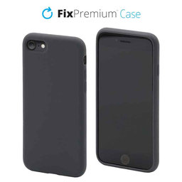 FixPremium - Silikonhülle für iPhone 7, 8, SE 2020 und SE 2022, space grey