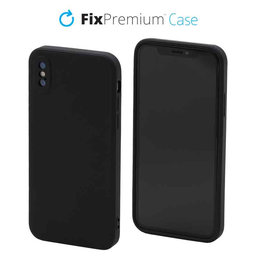 FixPremium - Silikonhülle für iPhone X und XS, schwarz