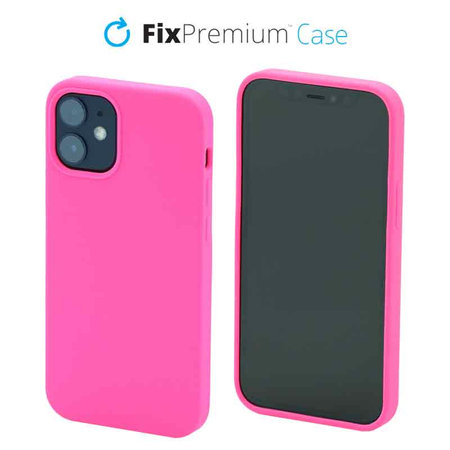 FixPremium - Silikonhülle für iPhone 12 mini, magenta