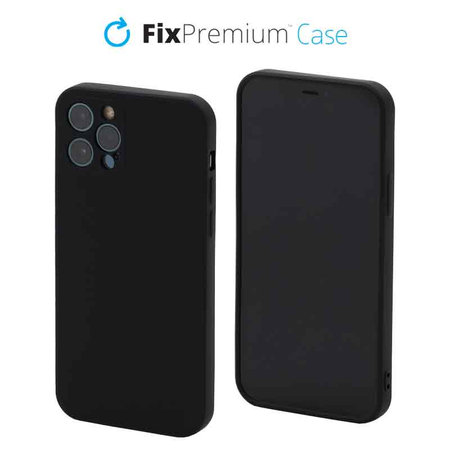 FixPremium - Silikonhülle für iPhone 12 Pro, schwarz