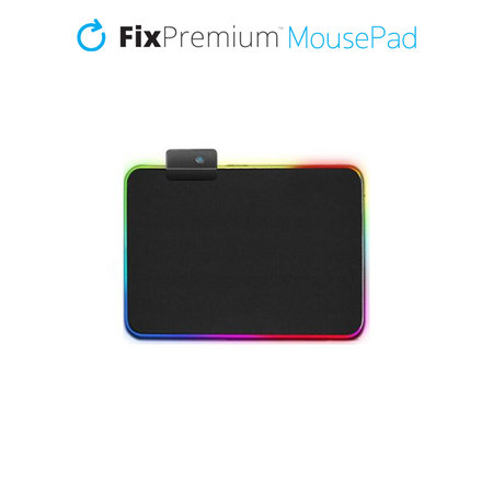 FixPremium - Mauspad mit RGB, 30x25cm, schwarz