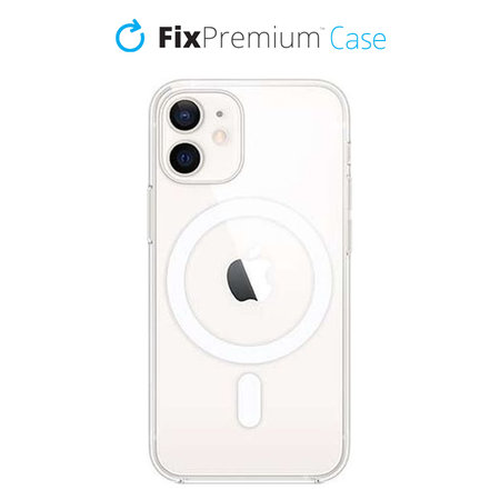 FixPremium - Silikonhülle mit MagSafe für iPhone 12 mini, transparent