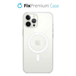 FixPremium - Silikonhülle mit MagSafe für iPhone 12 Pro Max, transparent