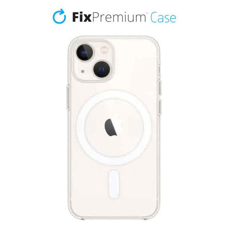 FixPremium - Silikonhülle mit MagSafe für iPhone 13 mini, transparent