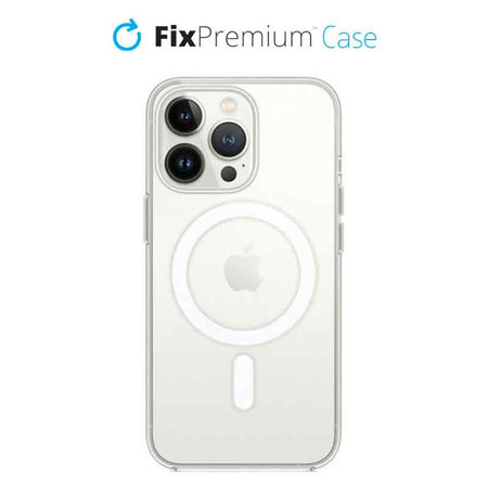 FixPremium - Silikonhülle mit MagSafe für iPhone 13 Pro Max, transparent