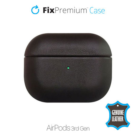 FixPremium - Lederetui für AirPods 3, schwarz