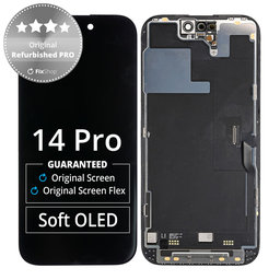 Apple iPhone 14 Pro - LCD Display + Touchscreen Front Glas + Rahmen Original Refurbished PRO