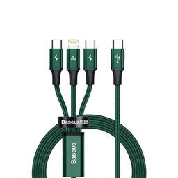 Baseus - Kabel - USB-C 3v1 (2x USB-C, Lightning) (1.5m), rot