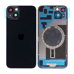Apple iPhone 14 Plus - Rückgehäuseglas + Kameraglas + Metallplatte + Magsafe-Magnet (Midnight)