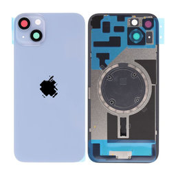 Apple iPhone 14 Plus - Rückgehäuseglas + Kameraglas + Metallplatte + Magsafe-Magnet (Blue)
