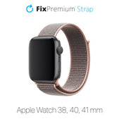 FixPremium - Nylonband für Apple Watch (38, 40 und 41mm), rosa