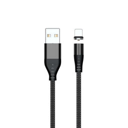 FixPremium - Lightning / USB Magnetisches Kabel (1m), schwarz