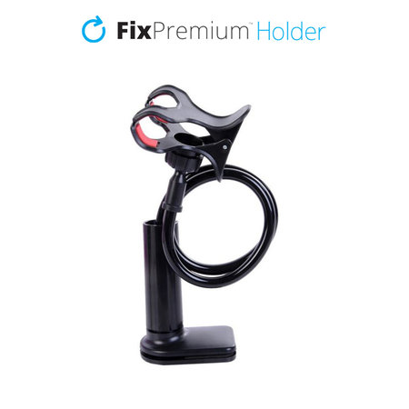 FixPremium - Halter für Smartphone/Tablet mit Clip, schwarz