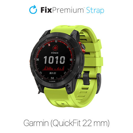 FixPremium - Silikonband für Garmin (QuickFit 22mm), grün