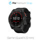 FixPremium - Silikonband für Garmin (QuickFit 22mm), schwarz