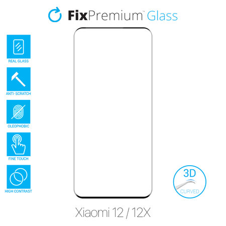 FixPremium Glass - 3D Gehärtetes Glas für Xiaomi 12 und 12X