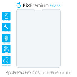 FixPremium Glass - Gehärtetes Glas für Apple iPad Pro 12.9" (3rd Gen 2018, 4th Gen 2020, 5th Gen 2021, 6th Gen 2022)
