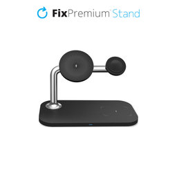 FixPremium - MagSafe 3in1 Ständer für iPhone, Apple Watch und AirPods, schwarz