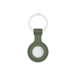 FixPremium - Silikon Schlüsselanhänger für AirTag, dunkelgrün