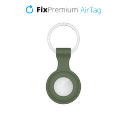FixPremium - Silikon Schlüsselanhänger für AirTag, dunkelgrün