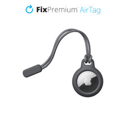 FixPremium - Lanyard Tasche für AirTag, schwarz