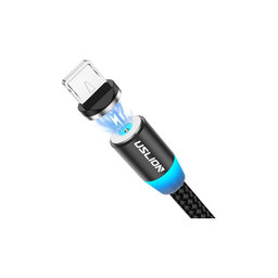 USLION - Lightning / USB Magnetisches Kabel (1m), schwarz