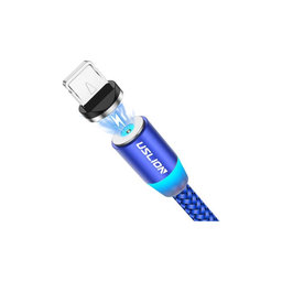 USLION - Lightning / USB Magnetisches Kabel (1m), blau