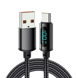 FixPremium - USB-C / USB Kabel mit Funktion Power Delivery (1m), schwarz