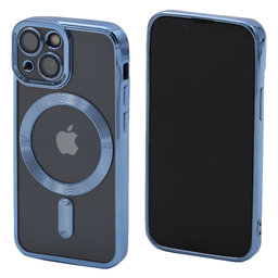 FixPremium - Kristall Hülle mit MagSafe für iPhone 13 mini, blau