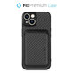 FixPremium - Carbon Hülle mit MagSafe Wallet für iPhone 13 und 14, schwarz