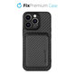 FixPremium - Carbon Hülle mit MagSafe Wallet für iPhone 13 Pro Max, schwarz